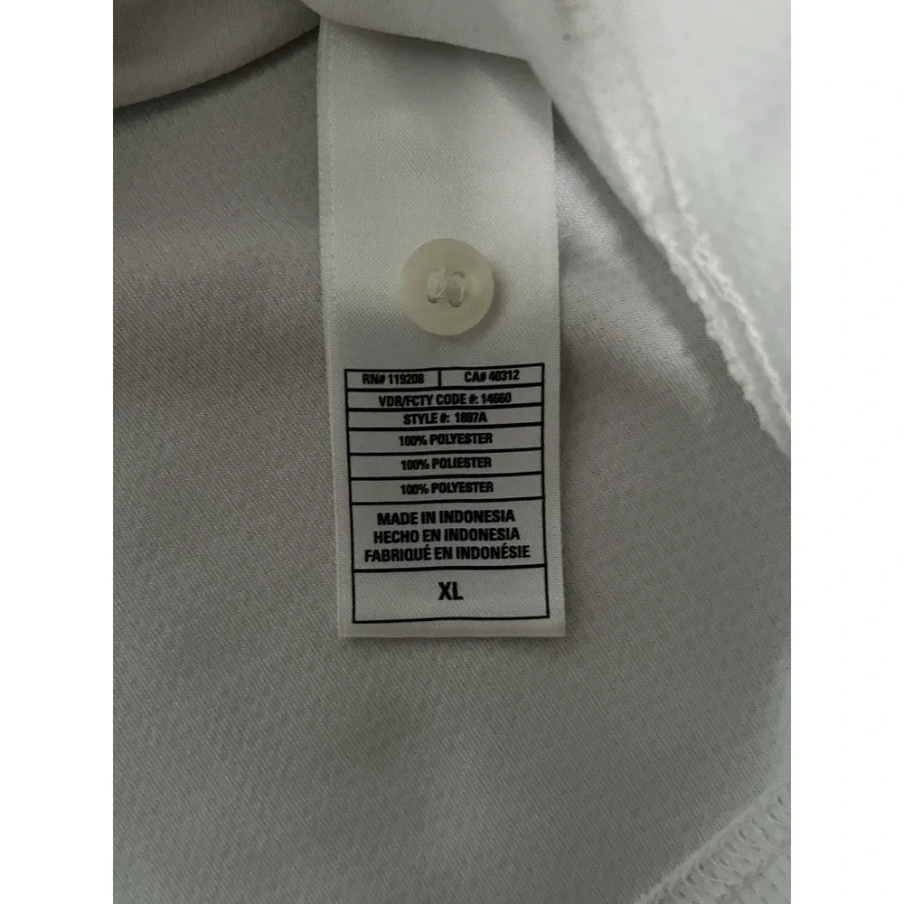 Adidas Mississippi State Bulldogs Polo Shirt Men's XL White Climalite Football